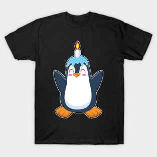 Penguin Birthday Candle T-Shirt